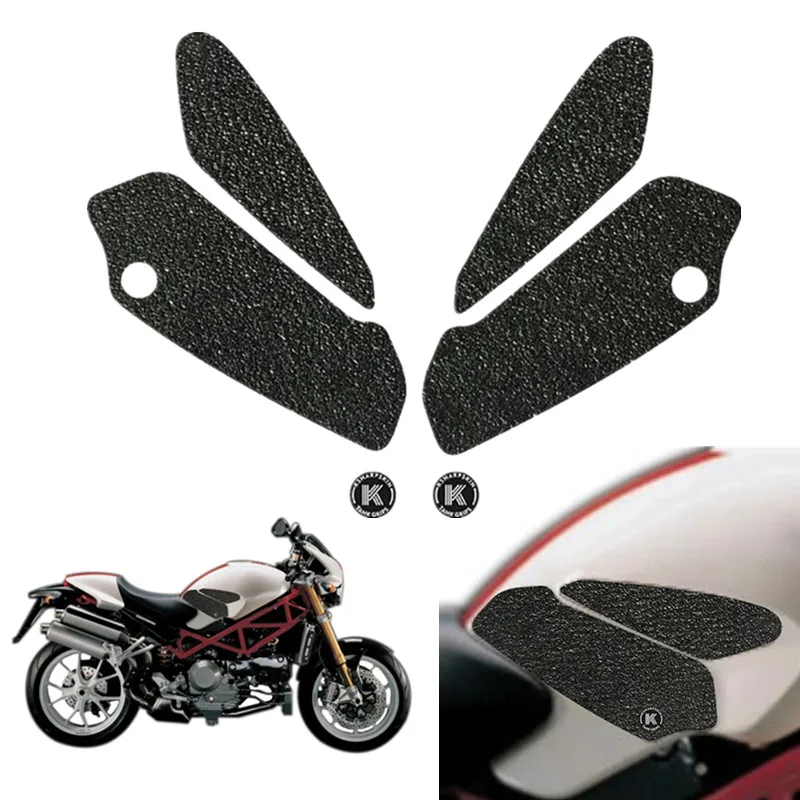 

monster Motorcycle Fuel Tank Grip Decal Traction Pad Side Knee Grip Protector Sticker For MONSTER 750 900 620 800S 1000S S4R S2R