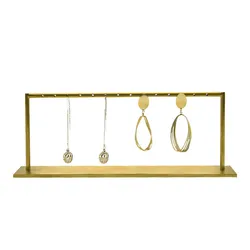 Jewelry Display Holder Ear Stud Stand Metal Creative Golden Shape Earrings Bracelet Storage Shelf