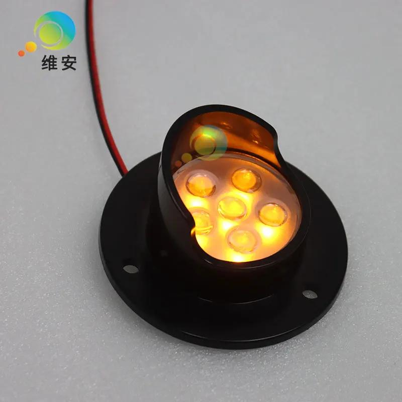 Desain Baru DC12V 50Mm Diameter Amber LED Modul Traffic Light LED Panah Papan Parts LED Cluster untuk Promosi