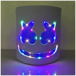 Glow Flash Type Hard PVC Marshmallow Helmet Purim Je Holiday DJ Marshmallow Mask Concert Props Music Fans Prop