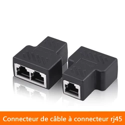 1 To 2 Ways Network LAN Cable Ethernet Female Cat6 RJ45 Splitter Connector Adapter UTP Cat7 5e Conector Switch Adapters Coupler