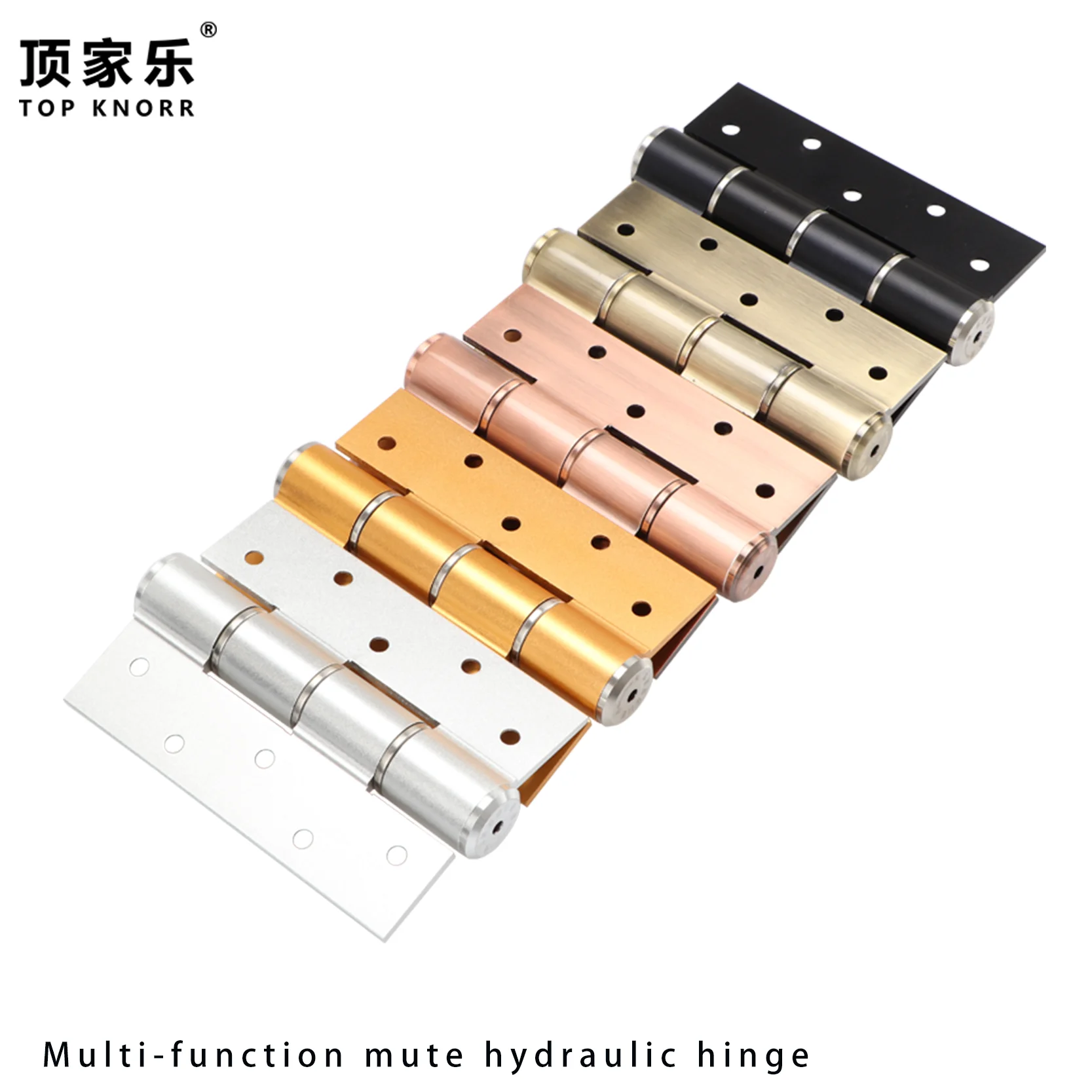 Invisible door hinge hydraulic damping cushion automatic door closing device multi-function door spring hinge hardware