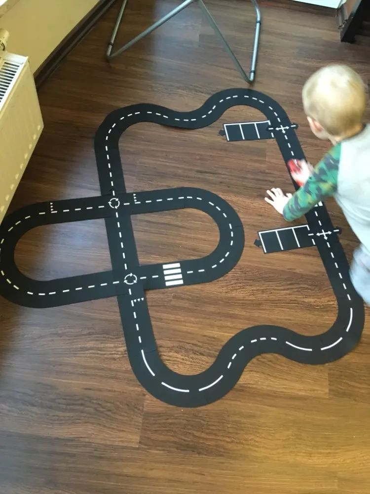 Children road building motorway toy car traffic roadway flexible PVC Puzzles Track Play Set DIY universal accessories game scene