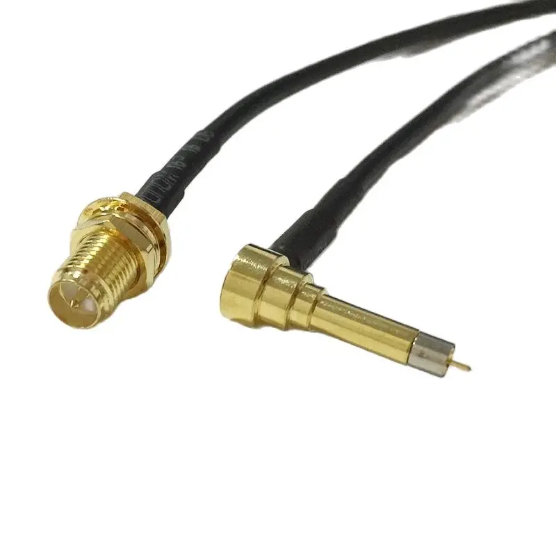 

New Wireless Modem Wire RP-SMA Female Jack Nut To MS156 Right Angle Connector RG174 Cable 20CM 8" Pigtail Fast Ship