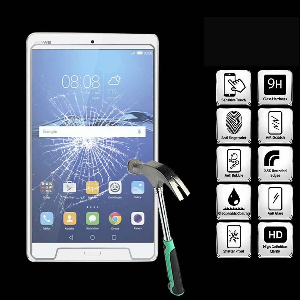 

Ультрапрозрачное закаленное стекло для планшета Huawei MediaPad M3 8,4 дюйма, защита экрана, противофрикционная защитная пленка