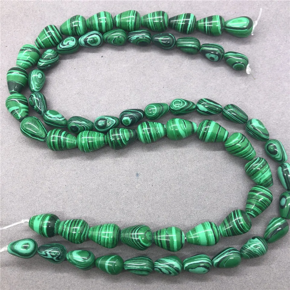 Stripe Malachite Drop Beads Natural Loose Stone Diy for Necklace