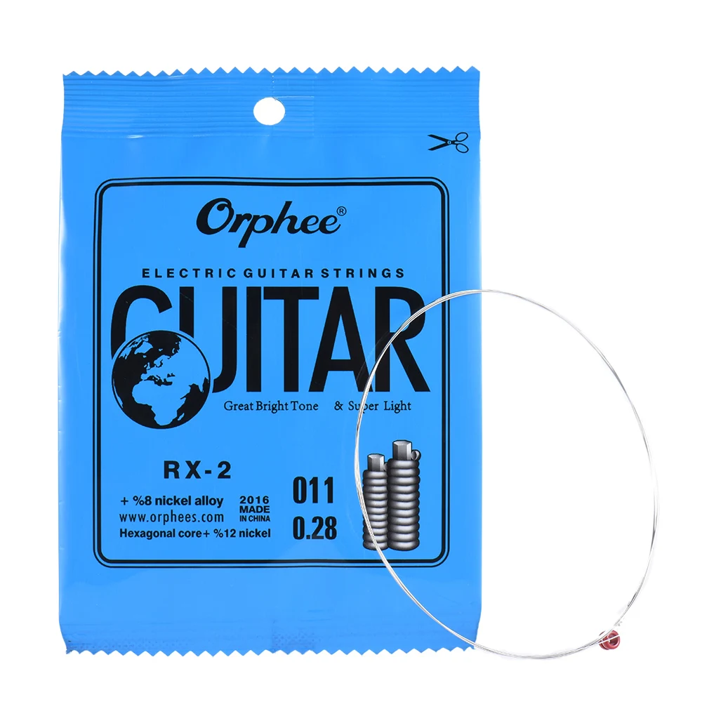 Orphee RX & TX Single Guitar Strings Replacement for Electric Guitar 1st E-String (.009) 10pcs Nickel Alloy Super Light Tension