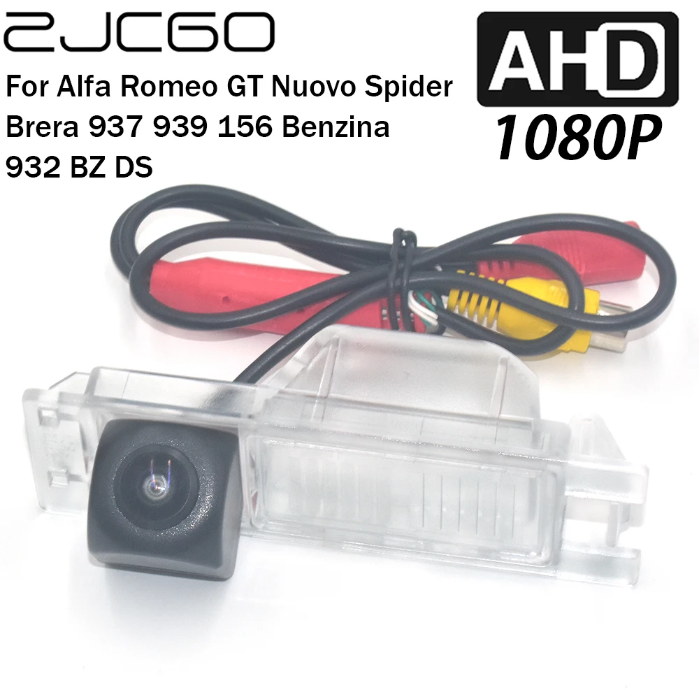 ZJCGO Car Rear View Reverse Backup Parking AHD 1080P Camera for Alfa Romeo GT Nuovo Spider Brera 937 939 156 Benzina 932 BZ DS