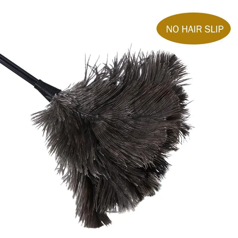 Plumero de avestruz con mango de plástico largo, plumero de pluma, herramienta de limpieza del hogar, gran oferta