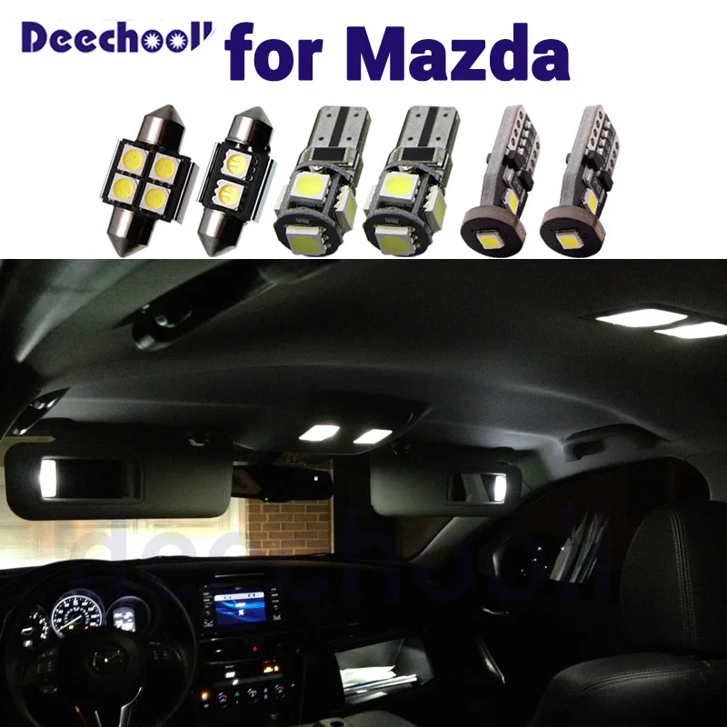 Canbus Car LED Interior Overhead Map Dome Light Kits for Mazda 3 BK BL BM BN 6 GG GH GJ GL CX3 CX5 CX7 CX9 MX-5 Miata Lamps