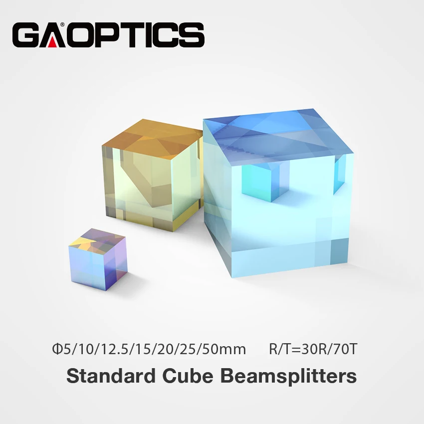 

K9 Cube Beamsplitters Prism Reflection Transmission Ratio 30R/70T to 70R/30T With VIS Coating Size 5mm 10mm 12.5mm,15mm