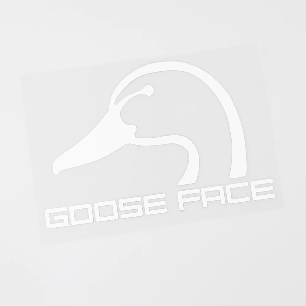 YJZT 15.6CM×10.3CM Interesting Animal Goose Face Decal Car Sticker Black/Silver Vinyl 8C-0636