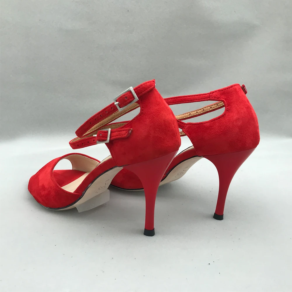 Classical Red Sexy Flamenco Dance Shoes Argentina Tango Shoes  wedding shoes MST6257BRS Leather Sole 7.5cm 9cm heel available