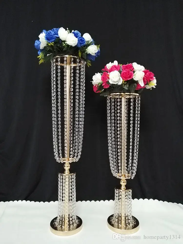 

Luxury acrylic crystal wedding road lead props wedding table centerpieces event party decor wedding aisle walkway flower vase