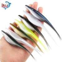 Rosewood Jerk Shad TPR Floating Soft Bait Fishing Lure Drop Shot Jerk Bait Minnow Use Jighead For Sea Fishing Perch Zander Bass