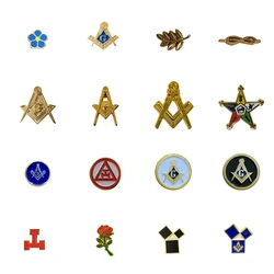 Insignia de alfileres de solapa más pequeños masónicos, accesorios conmemorativos de Masonería Mason Freemason FORGET ME NOT Sun past master