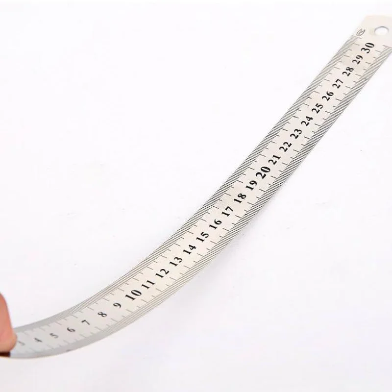 15-30 Cm Double Side Scale Stainless Steel Straight Ruler Measuring Tool for Students  School Stationery Kids Gift