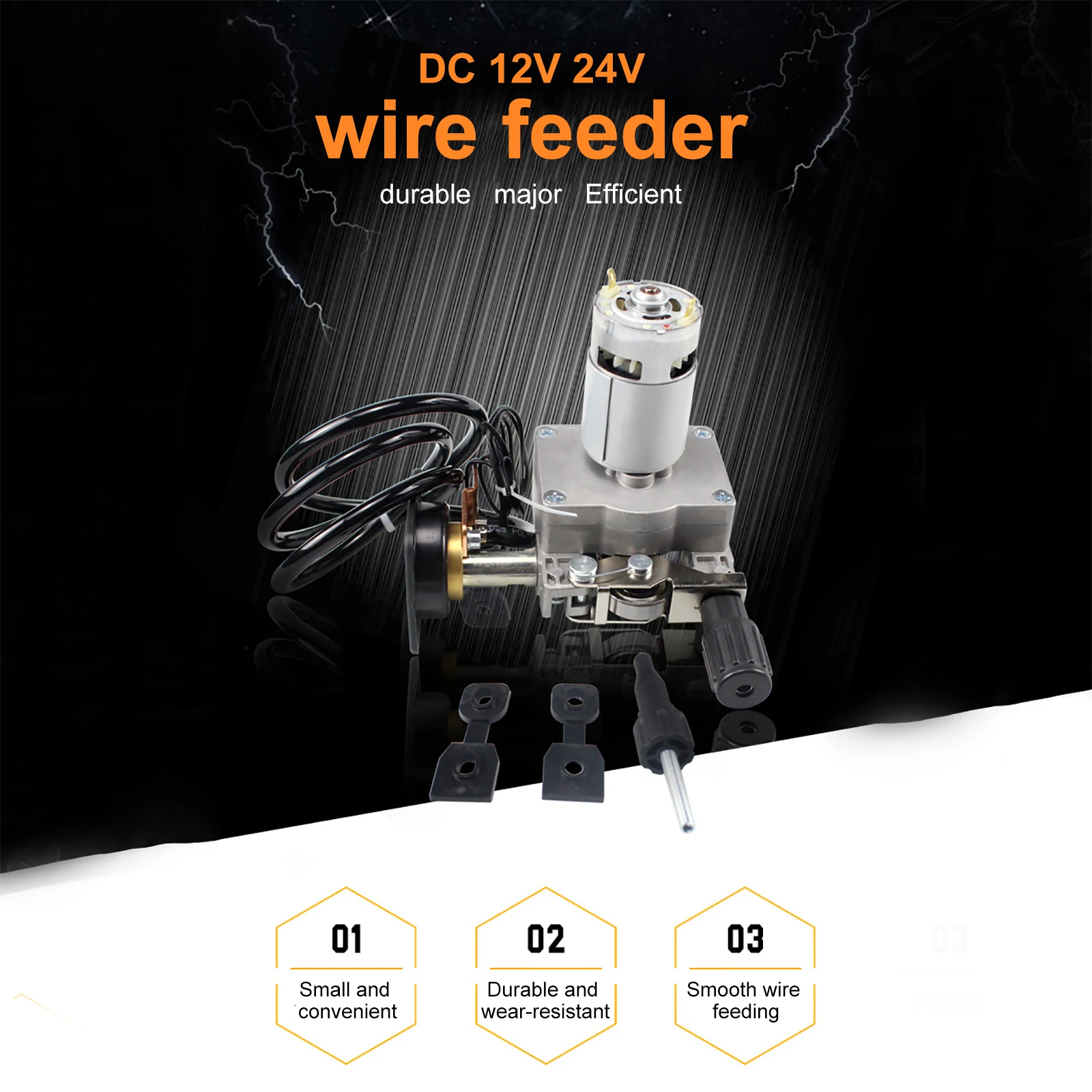 25w Wire Feeder DC 24v SSJ-29 LRS-775 Feeder Roll  0.6-10mm Wire Feed Assembly Wire Feeder Motor MIG Welding Machine