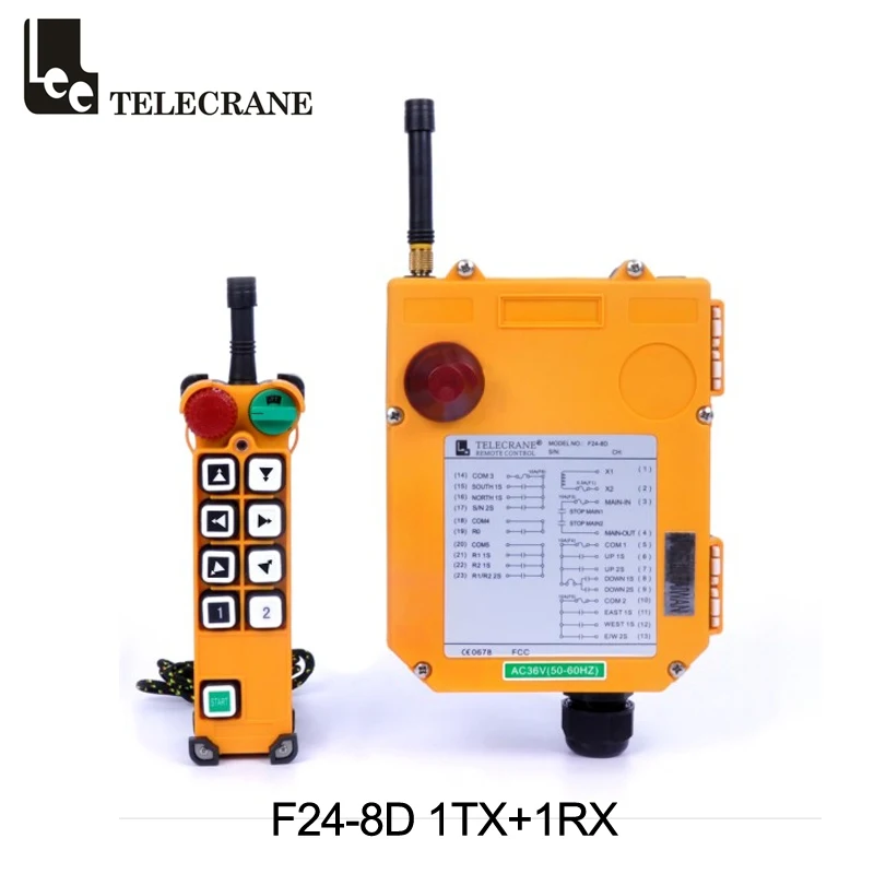 

F24-8D A24 Telecrane Universal Industrial Crane Remote Controller Wireless Radio Control for EOT hoist