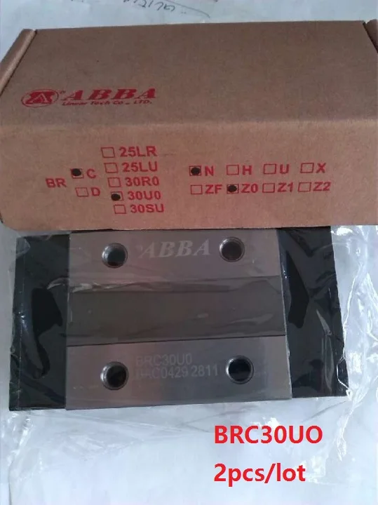 

2pcs/lot Original Taiwan ABBA BRC30UO BRS30B Slider Block Linear Rail Guide Bearing for CNC Router 3D printer