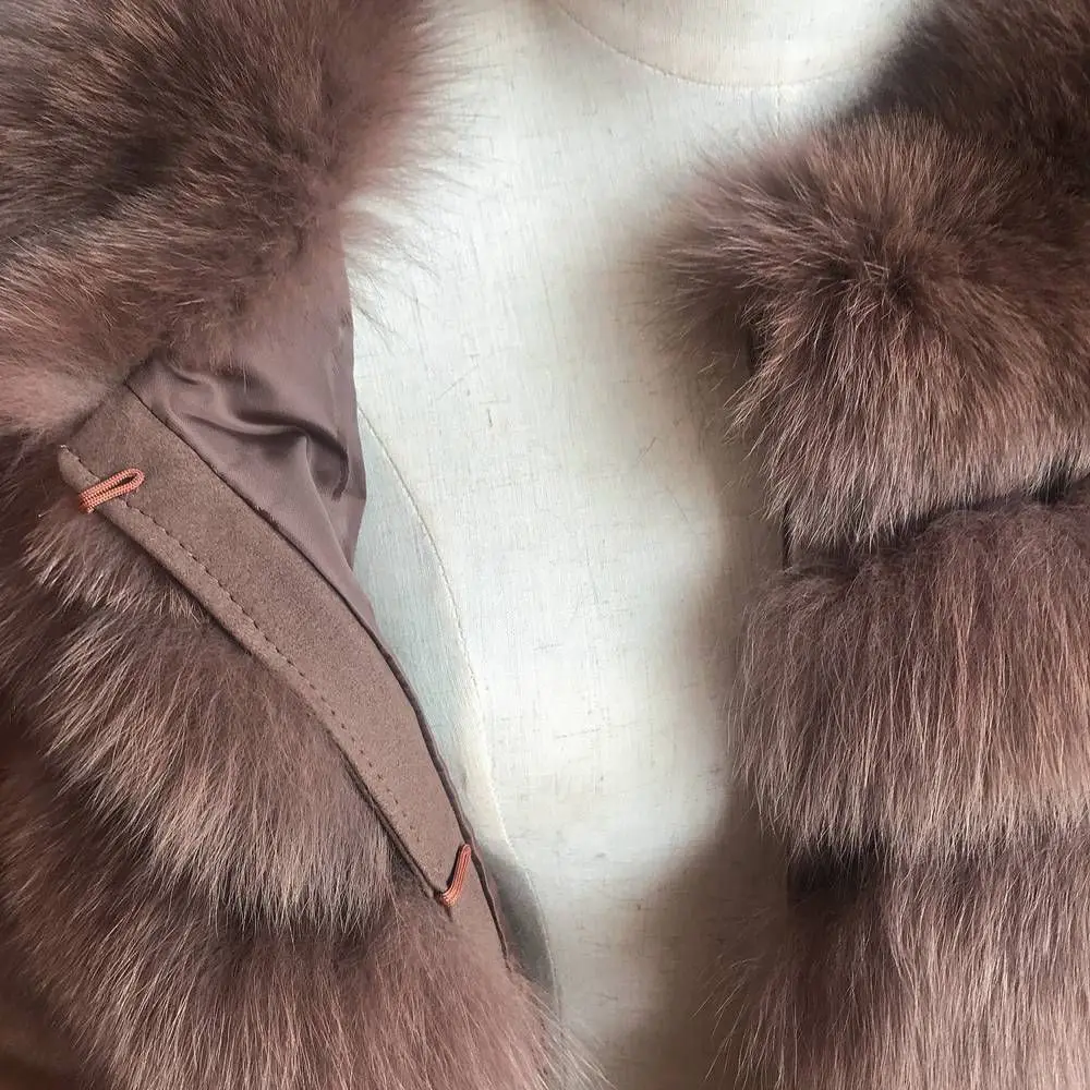 100% Natural Fur Jacket Real Fur Coat Winter Jacket Women Natural Fox Fur Luxury Fashion 50cm Short Jacket Wholesale Hot 2022