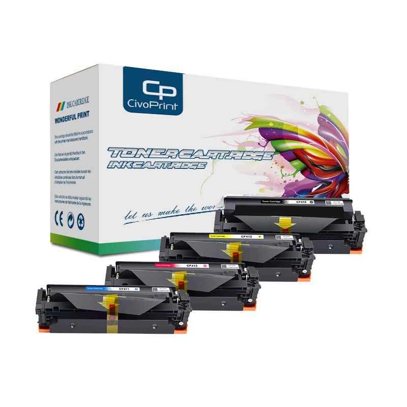 Civoprint Compatible Toner Cartridge CF410A CF410 CF411A CF412A CF413A for HP Color LaserJet Pro MFP M477fnw M477fdw  Printer