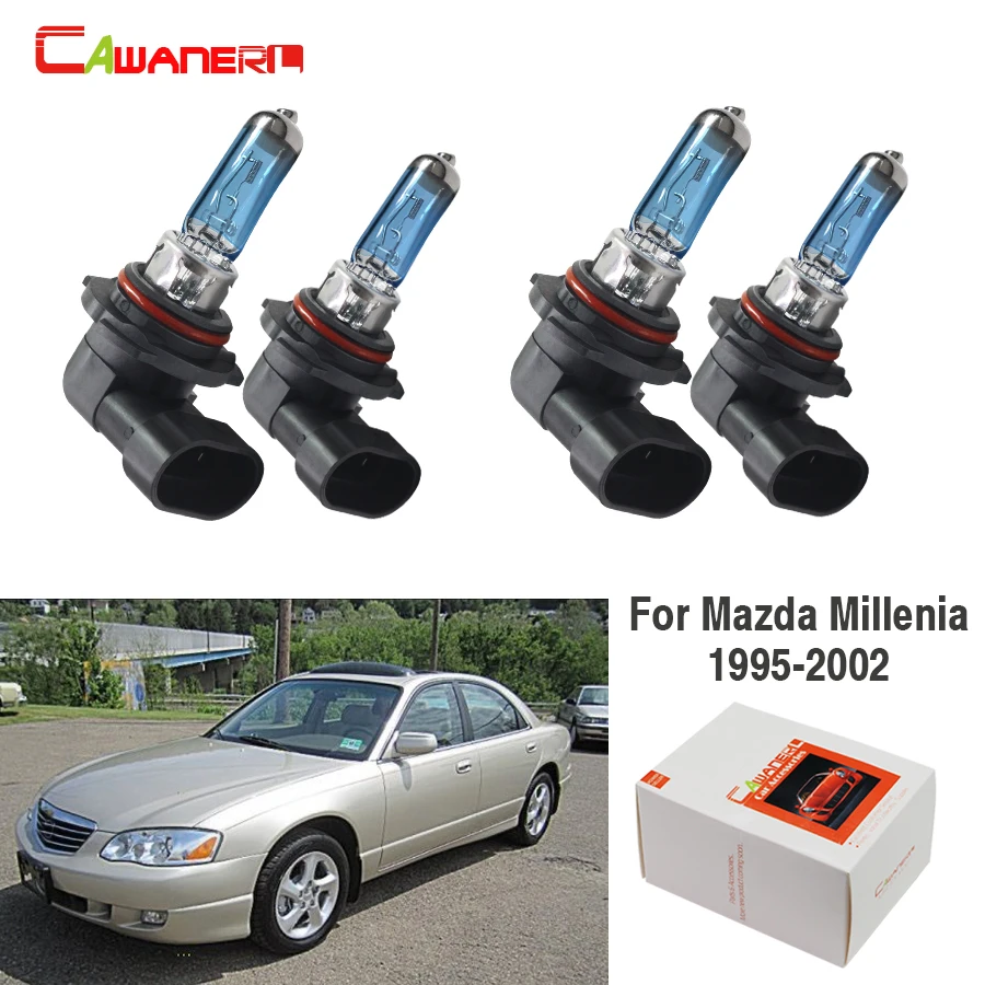 

Cawanerl 4 X 100W 9005 + 9006 Halogen Bulb 12V Car Light Source Headlight High Low Beam For Mazda Millenia Sedan 1995-2002