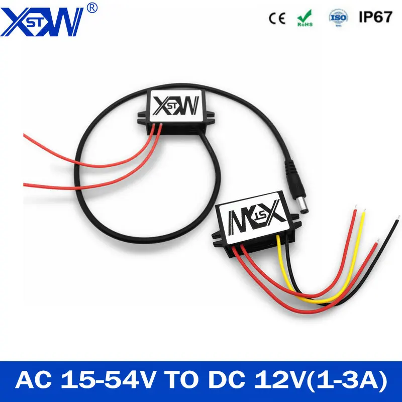 

XWST 15-54V AC to 12V DC converter 1A 3A 2A Step Down AC DC Voltage Converter 15-54V 36W Car Power Supply Buck Module CE RoHS