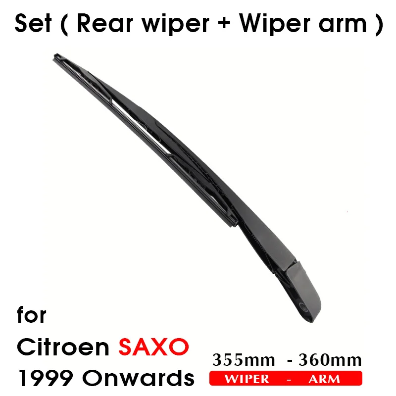 Car Wiper Blade Rear Back Window Windscreen Windshield Wipers Auto Accessories For Citroen SAXO Hatchback 355mm 1999 Onwards