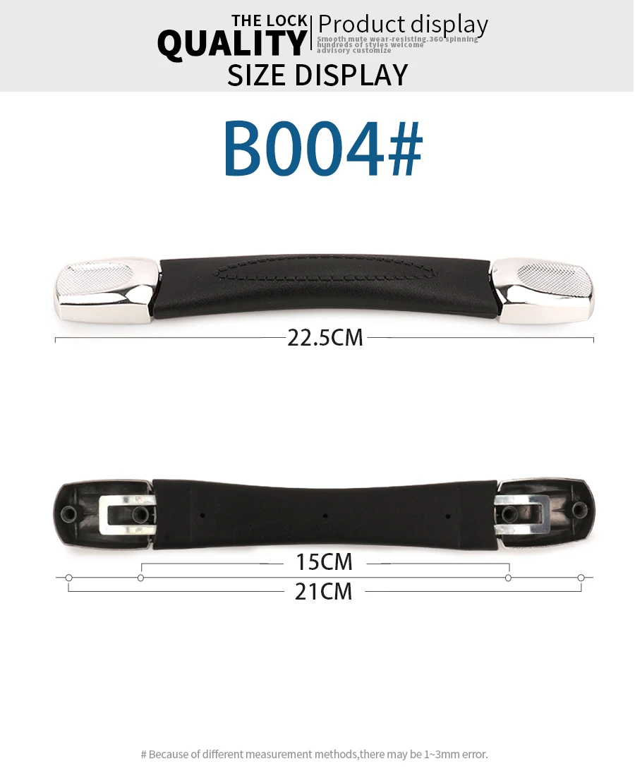 SUZAOZHE Suitcase Luggage Replacement Handle Travel Suitcase Handle Strap Factory Replacement Zinc Alloy Grip Carry Grip