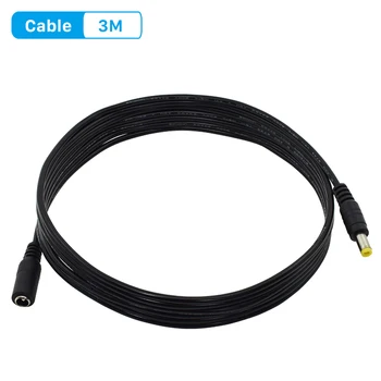 Anbiux 1 peça cabo de extensão de alimentação dc 3 metros/10 pés tomada jack para 5.5mm x 2.1mm plugue macho para câmera cctv cabo de extensão de 12 volts