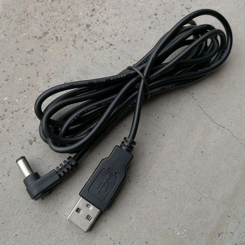 2M DC5.5 * 2.1 kolanko 90 kątowy kabel zasilający USB DC Jack 5.5mm x 2.1mm przewód ładujący