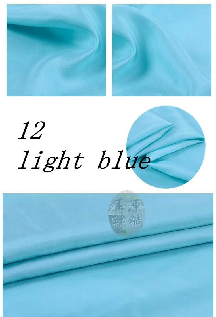 9 MM Habutai 100% Pure Natural Silk Fabrics For Sewing Solid Per Meter Lining Cloth Tulle Tissu Mulberry Quilting DIY Gown Dress