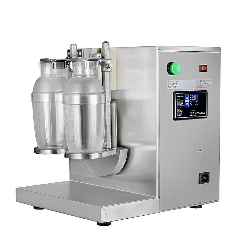 Double head bubble milkshake machine electric milk tea shaker 340RPM double frame cup beverage shaker