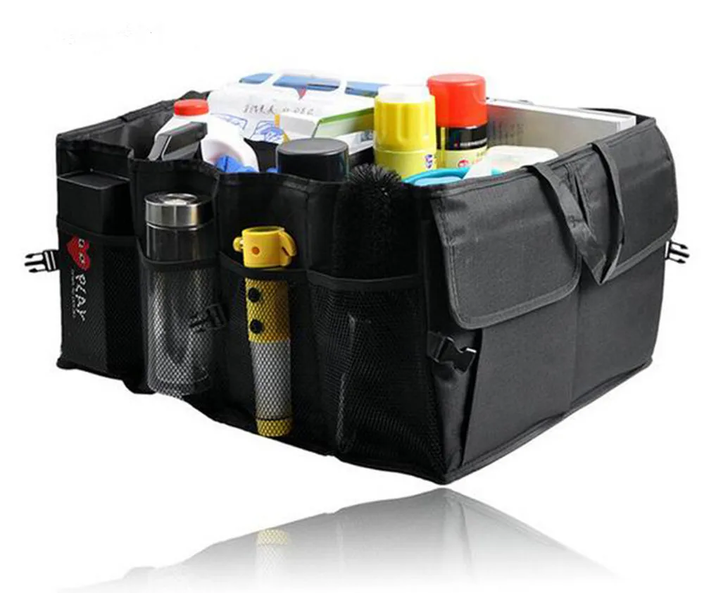 Car Trunk Organizer Oxford Storage Box Vehicle Interior Accessories Space Saving Stowing Tidying Tool Car Gadgets