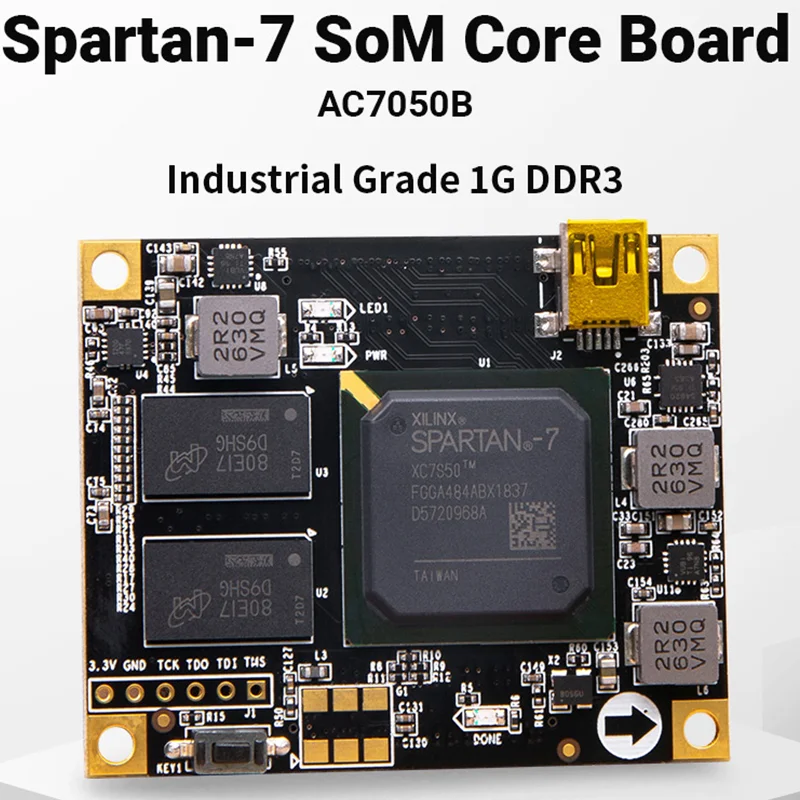 ALINX SoM AC7050B: Xilinx Spartan-7 XC7S50 Industrial Grade System on Module DDR3