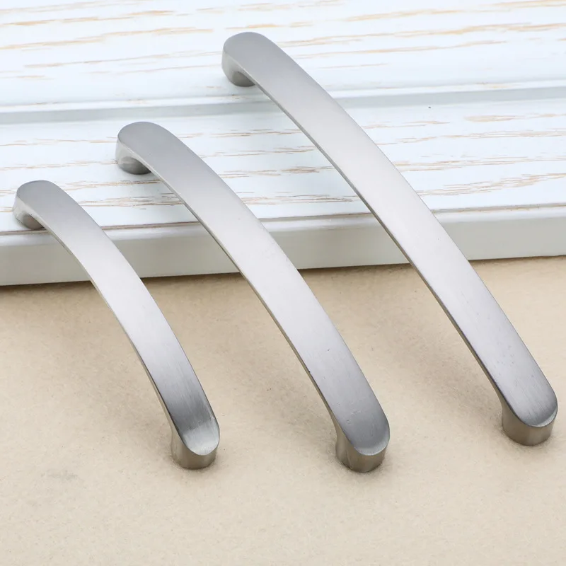 KK&FING Silver Zinc alloy Cabinet Handles Kitchen Wardrobe Pulls Drawer Knob Furniture Hardware Accessories