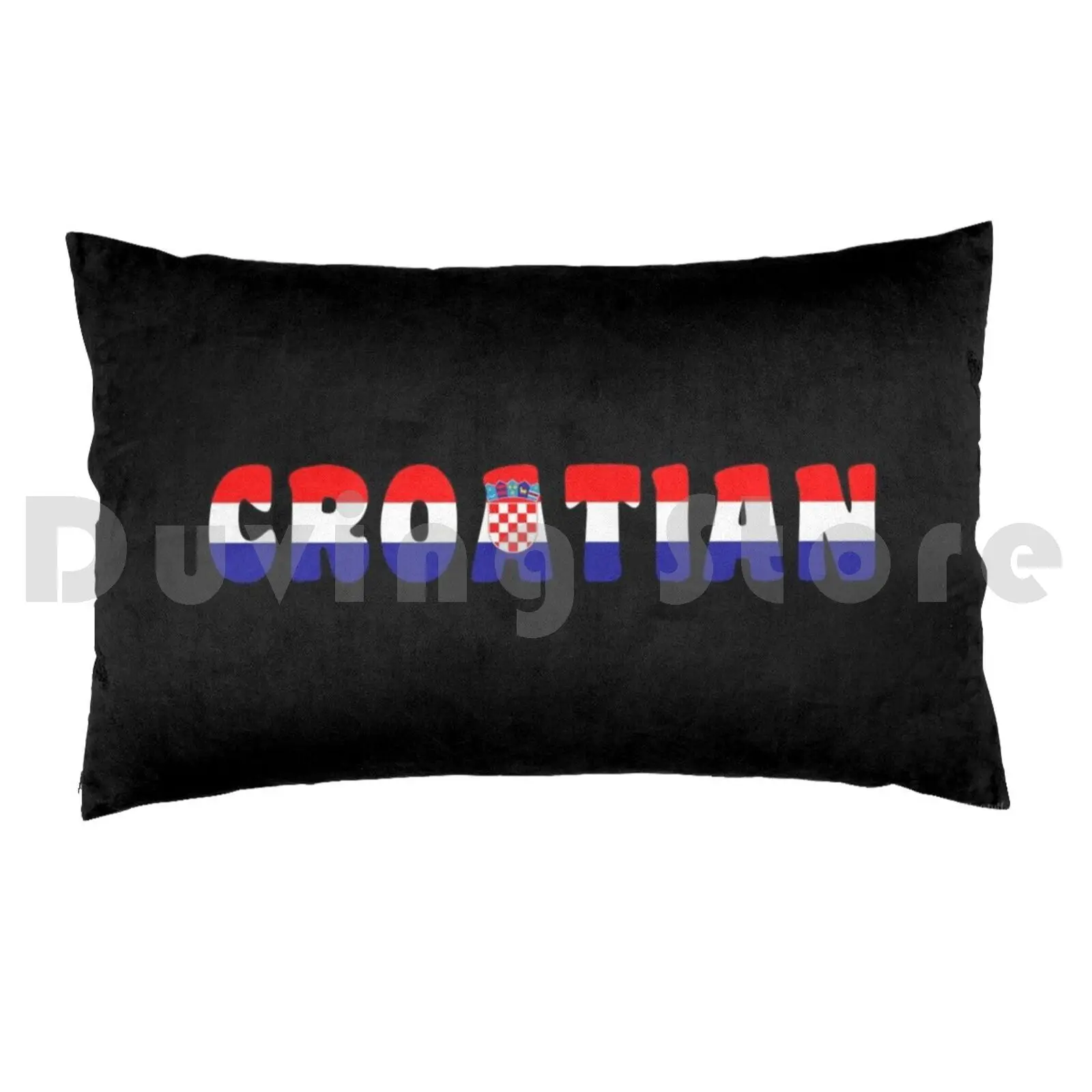 Croatian Pillow Case Printed 50x75 Croatia Croatian Hrvatska Hrvatska Zastava Croatia Flag Croatian Flag