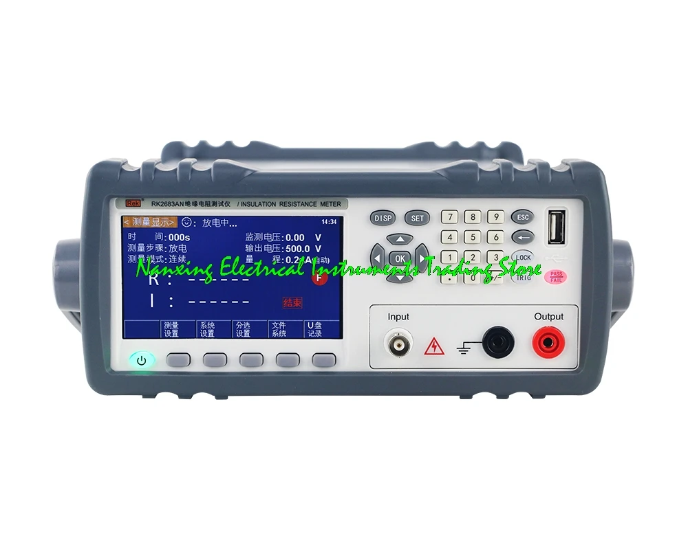 REK RK2683AN Intelligent Digital Insulation Resistance Tester 10kΩ-10TΩ,1000V,standard USB/RS232 interface/data saving/printing