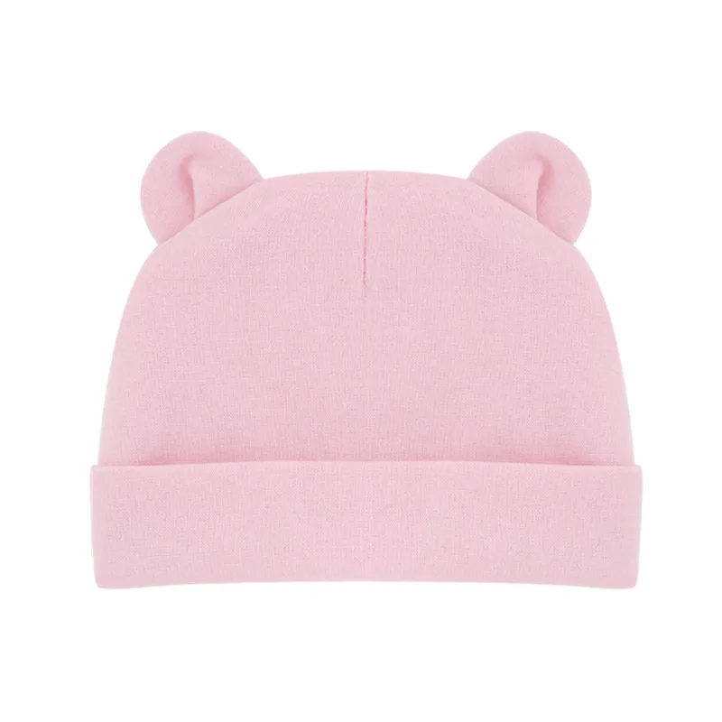 Baby Hat Autumn and Winter Toddler Baby Cap Warm Casual Solid Color Hat Knitted Childrens Hat Cute Pullover Ear Hat