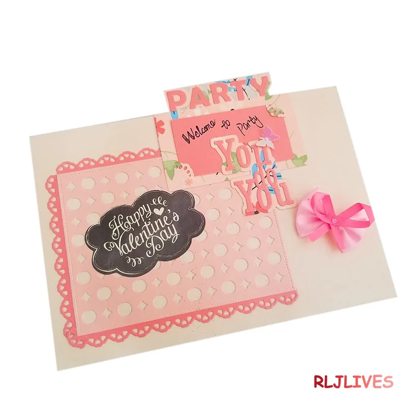 Таблица размещения карты партии задний план металла резки штампы трафареты для DIY скрапбукинга альбом декоративное тиснение DIY бумажные карты