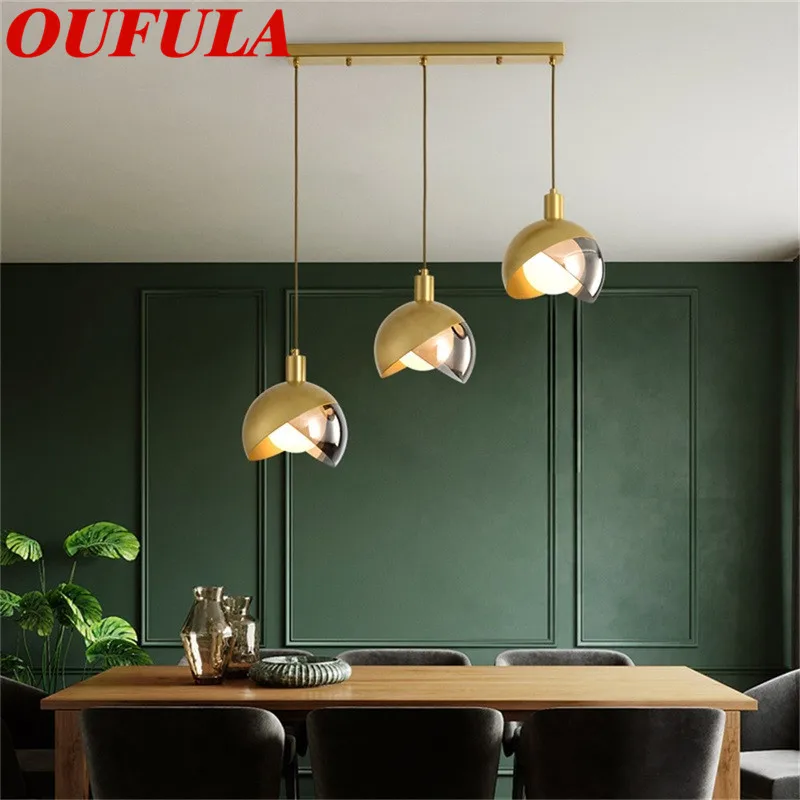 

DLMH Modern Pendant Lights Copper LED Fixture Home Creative Decoration Suitable For Restaurant Dining Room