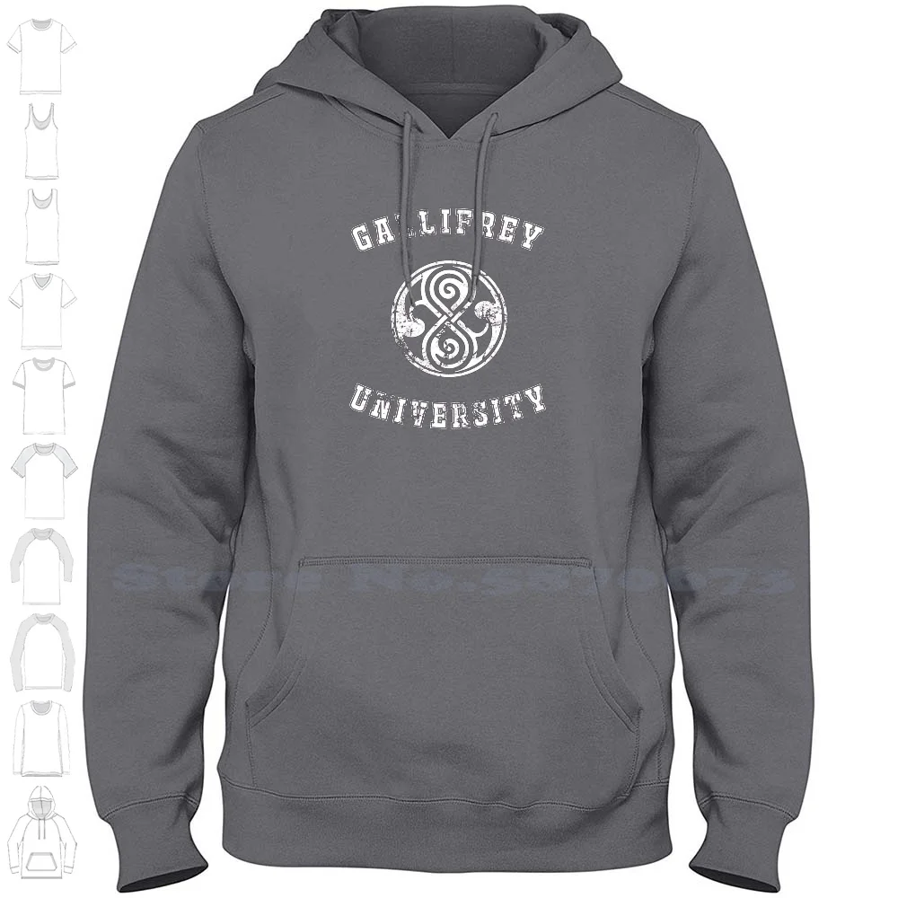 Gallifrey University ( Distressed Design ) 100% Cotton Hoodie T-Shirt Who British Doctor Tardis Lord Gallifrey Once Upon A Time