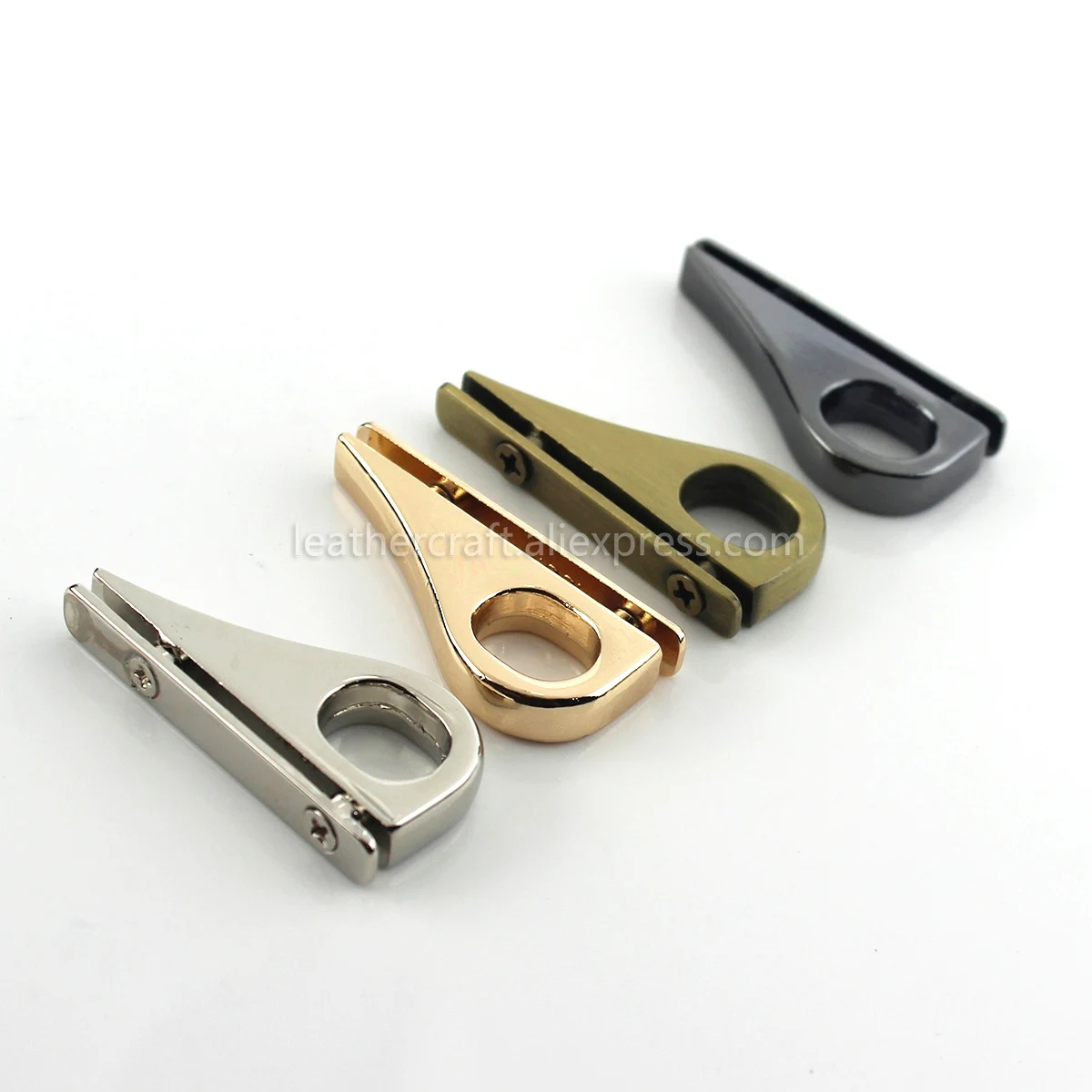 2pcs Metal Bag Side Anchor Gusset Hanger carbiner Clamps Oval Ring Bag Side Edge Anchor Link Hardware for Bag Purse Strap