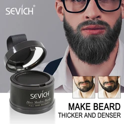 SEVICH-polvo de sombra de pelo para barba, cobertura de raíz de barba, corrector de relleno, adelgazamiento al instante, polvo esponjoso de barba, 13 colores, 4g