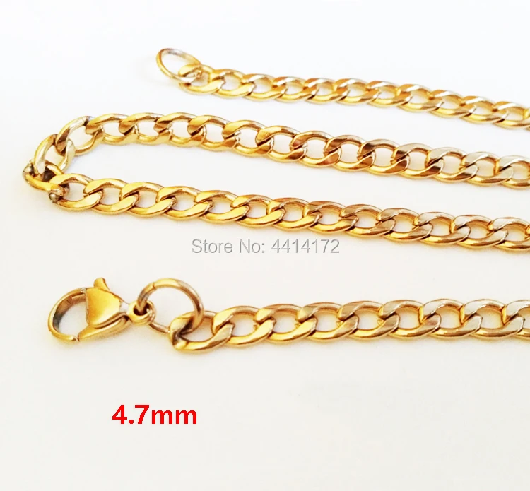 Top buena calidad NK 1:1 collares de acero inoxidable de Color dorado cadenas Figaro joyería para hombres y mujeres venta al por mayor 10 Uds