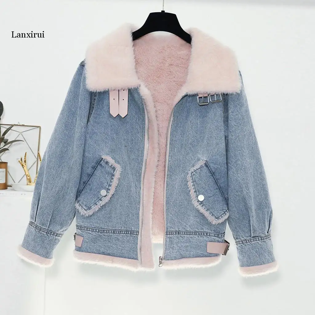 Denim Jacket Fashion Women Winter Autume Cotton Thick Denim Jacket Windbreaker Coat Outwear Chaquetas Mujer 2019 Women Coats Fem