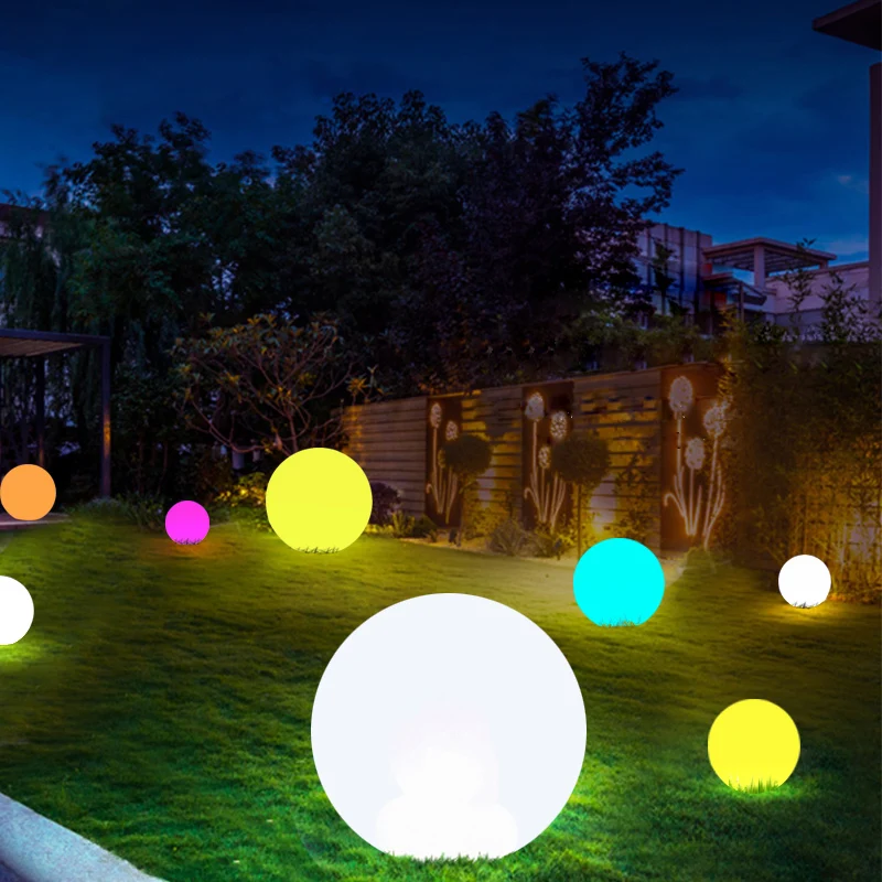 16 Color Garden Ball Lights Outdoor Street Villa Corridor Decoration Lighting Remote Control Waterproof Lawn Lamps