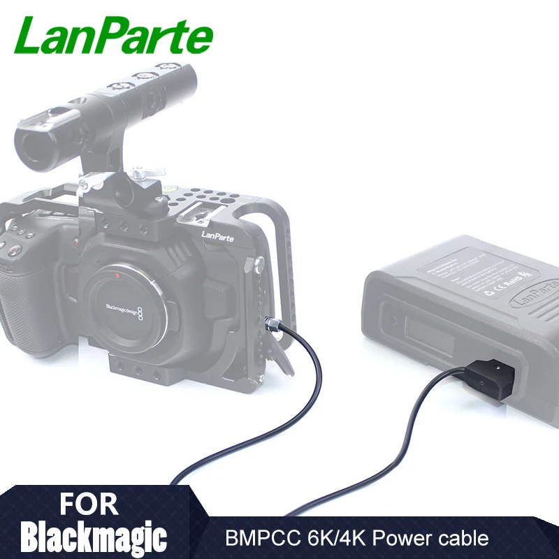 Lanparte D tap to Weipu BMPCC 6k 4K Power Cable for Blackmagic Pocket Cinema Camera