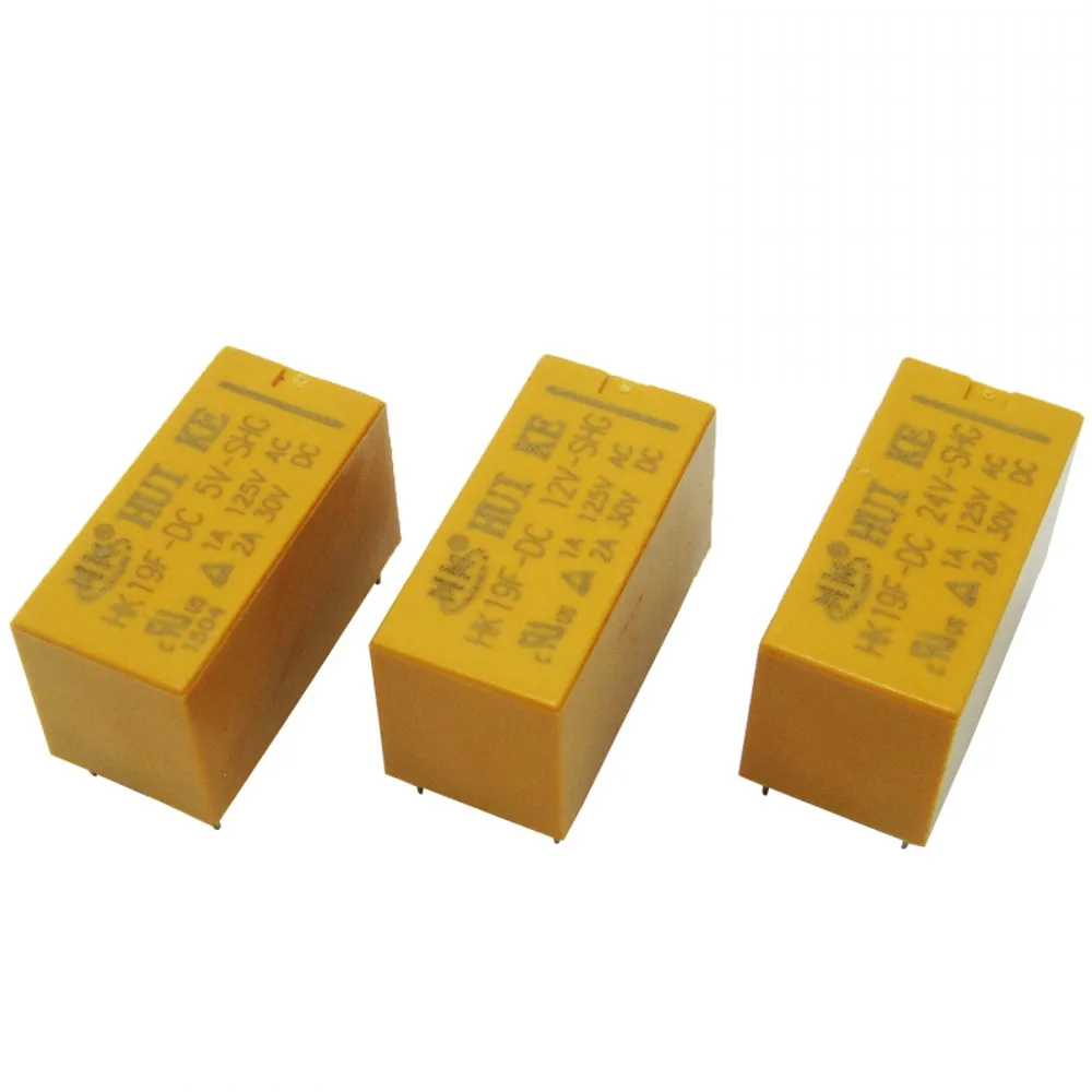 50PCS Relay HK19F-DC12V-SHG 12V 8PIN 2NO 2NC Mini Power Relays PCB Type